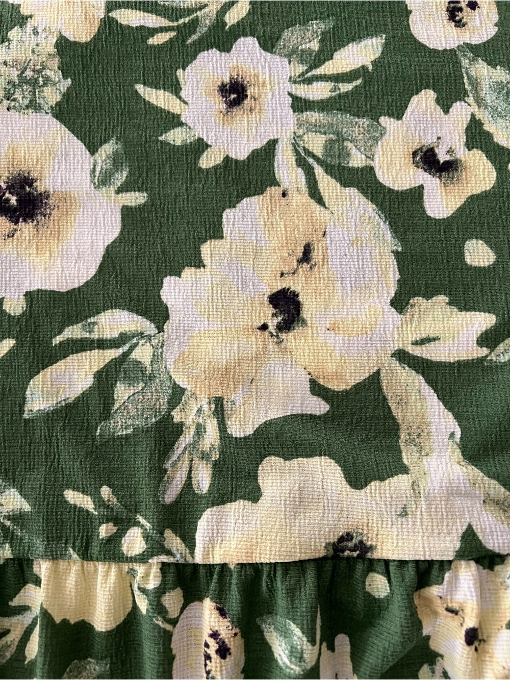 NWOT • LuLaRoe Ariel Tiered Dress • Side Seam Pockets • Green Floral • Rare - Picture 4 of 7